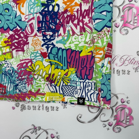 Zoo York tshirt tee graffiti spray paint style tattoo art work graffiti artist - Picture 3 of 7